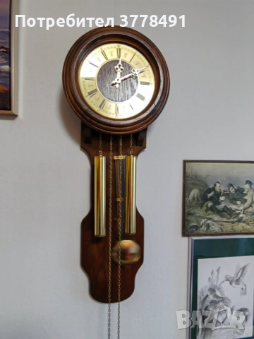 Красив античен часовник Hermle bim bam