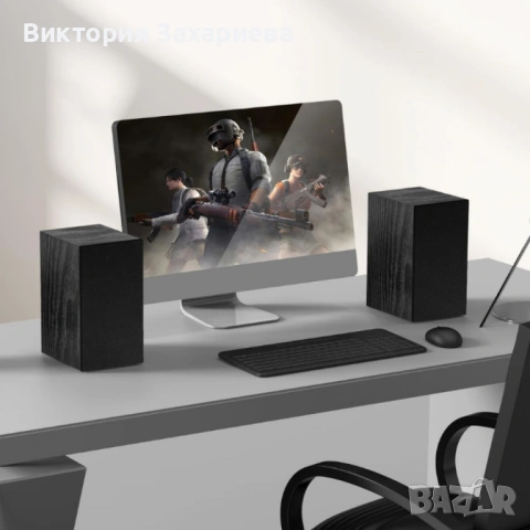 Комплект активни стерео колони Elimavi BT-04 30W с 4" говорители и тон контрол (настолни/рафтови), снимка 2 - Тонколони - 53089532