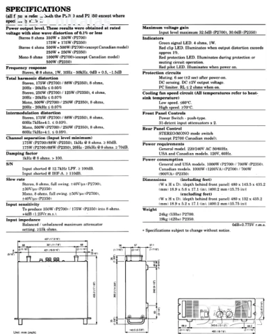 професионално стъпало усилвател YAMAHA P 2700, снимка 10 - Ресийвъри, усилватели, смесителни пултове - 50657160