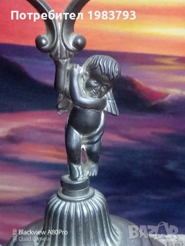 Посребрен свещник във викториански стил., снимка 4 - Декорация за дома - 50702465