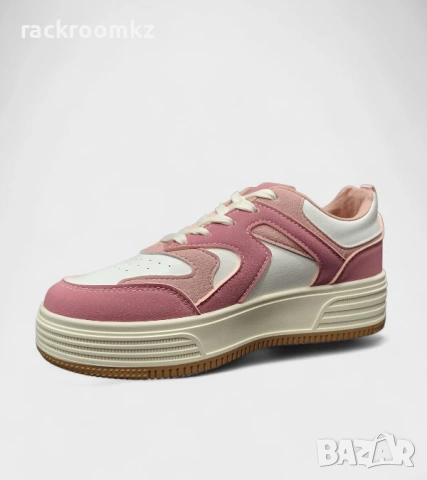 Дамски кецове с платформа в розово W586018 Pink, снимка 2 - Кецове - 53710044