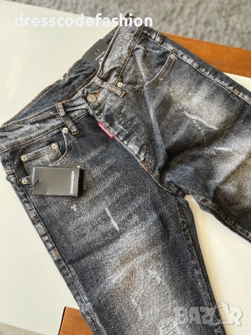 Мъжки черни дънки Dsquared , снимка 4 - Дънки - 51764240