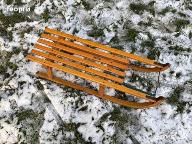 Швейцарска дървена шейна Davos, снимка 3 - Зимни спортове - 53202467