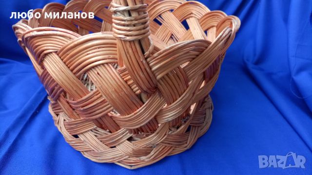 Голяма елипсовидна плетена кошница от едно време, снимка 8 - Антикварни и старинни предмети - 45843276