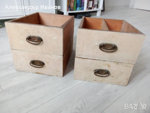 Комплект стари,дървени чекмеджета, снимка 2 - Други - 53690847