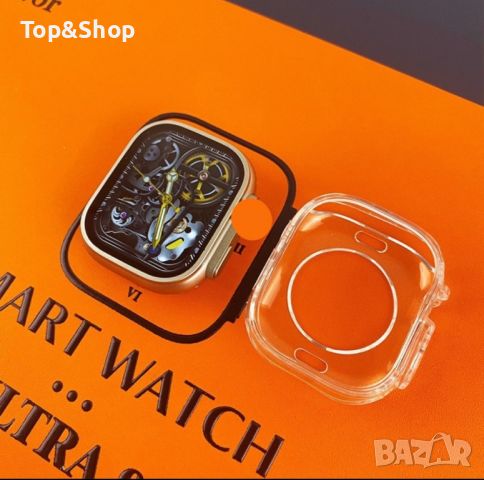 Смарт часовник 2023 New smart watch S100 ultra 7 in 1 strap HD Heart rate exercise fitness tracker r, снимка 1 - Друга електроника - 46400332