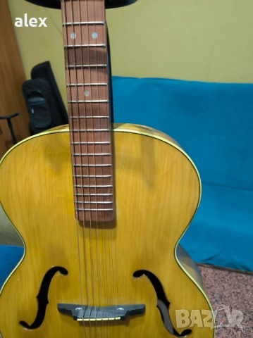 Арчтоп китара Hofner Senator guitar - 1960 - natural maple finish, снимка 3 - Китари - 51932786