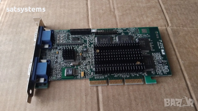 Видео карта Matrox MGI G4+ MDH4A32G Dual VGA 32MB AGP, снимка 5 - Видеокарти - 54177782
