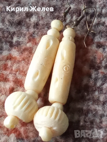 Обеци от слонова кост 51936, снимка 5 - Обеци - 52195741