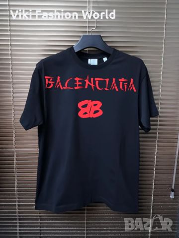 Мъжки тениски с лого и надпис BALENCIAGA , снимка 1 - Тениски - 45579634