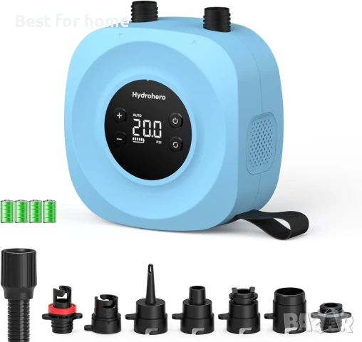 Електрическа акумулаторна помпа за SUP Hydrohero- 20PSI, снимка 11 - Водни спортове - 51304941