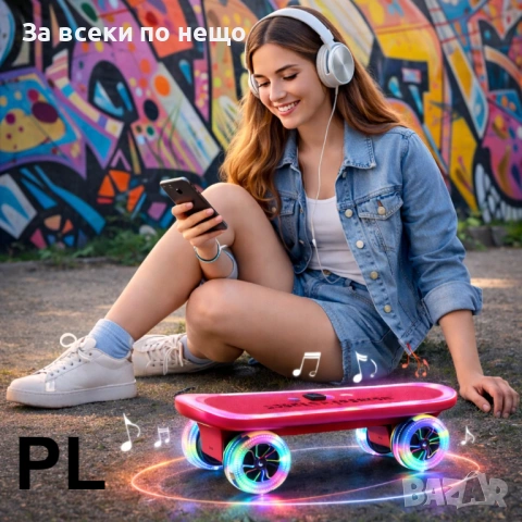 Bluetooth тонколона скейтборд с LED светещи колела - KAYUEDZ KY-05 Код P2119, снимка 2 - Тонколони - 54157498