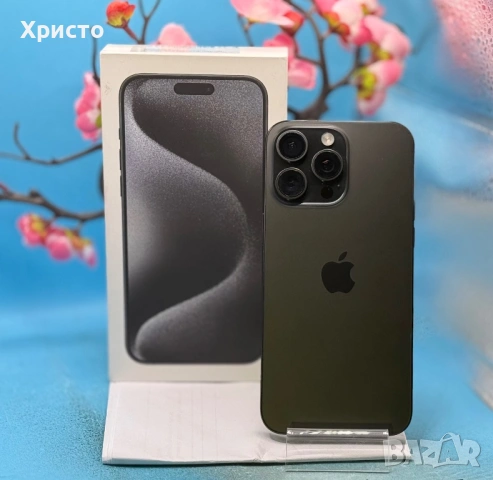 ГАРАНЦИОНЕН!!! Apple iPhone 15 Pro Max, 256GB, 5G, Black Titanium  , снимка 3 - Apple iPhone - 53600908