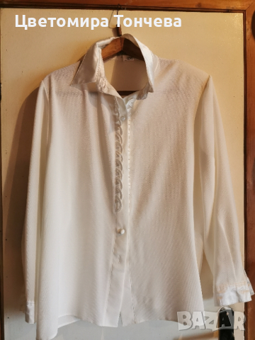 Дамска чисто нова официална бяла риза, снимка 1 - Ризи - 45070861