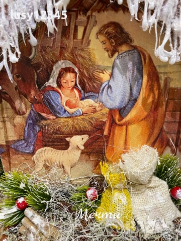 Коледна къщичка-Свята нощ! 🎄✨❄️ , снимка 5 - Декорация за дома - 52769457