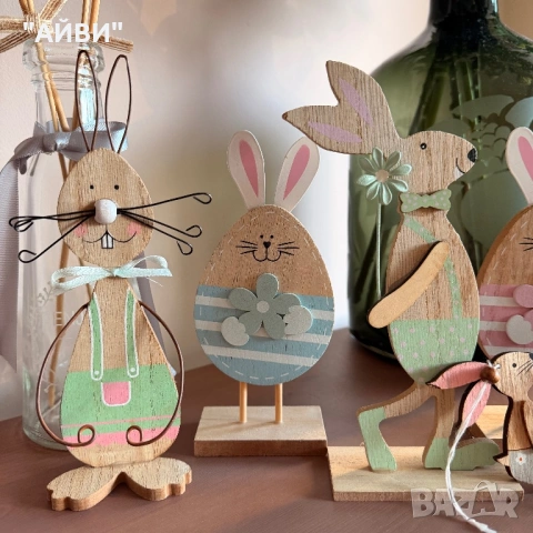 Великденска дървена декорация, снимка 4 - Декорация за дома - 53785070