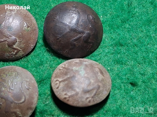 Стари Военни Бронзови Копчета Царство България ПСВ, снимка 4 - Антикварни и старинни предмети - 53946369