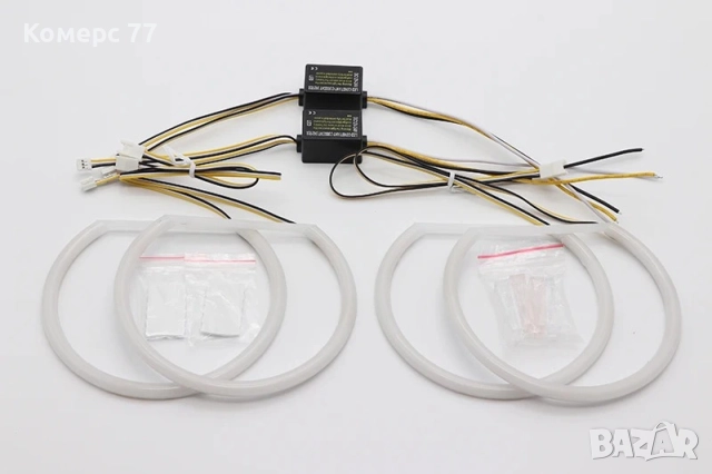 Продавам Cotton LED рингове за фарове (ангелски очи) за БМВ Е46, Е39, Е90, Е53, Е36 и Е60., снимка 6 - Аксесоари и консумативи - 42649004