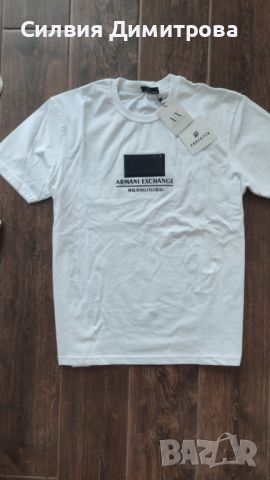 Мъжка тениска Armani XL, снимка 2 - Тениски - 46417301