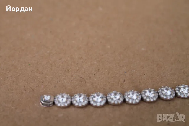 Дамска  гривна от бяло злато , снимка 15 - Гривни - 49771384