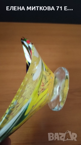Малка купа/гондола на столче от стъкло тип Мурано, снимка 4 - Декорация за дома - 52900489