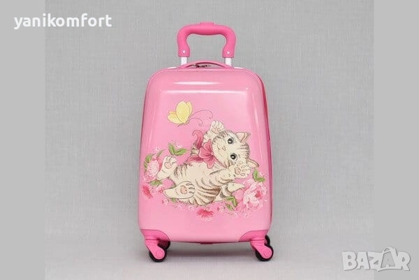 Детски куфар за пътуване – ръчен багаж за самолет с 360° колелца, снимка 13 - Куфари - 54242658