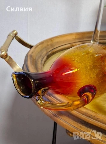 Антикварна стъклена стомна с „Уранов дъх“, снимка 10 - Други ценни предмети - 53400695