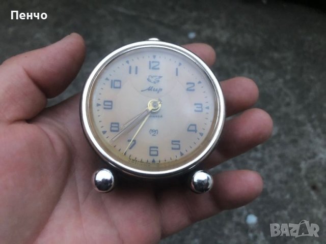 стар часовник - будилник "МИР" - СССР, снимка 6 - Антикварни и старинни предмети - 45081023