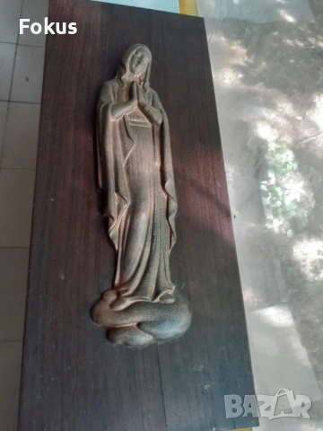 Богородица пано от чугун статуя икона статуетка масивна