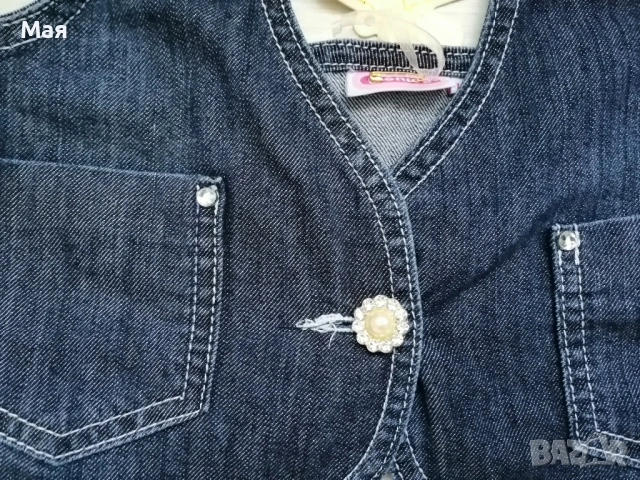 4 евро ново дънково елече на Venice за 8-10 години. , снимка 3 - Детски Блузи и туники - 51864760