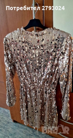 Дамска рокля с пайети, снимка 2 - Рокли - 53242520