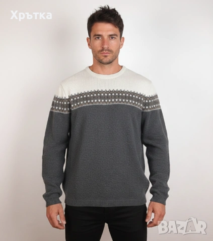 Fjallraven Ovik - Оригинален мъжки пуловер от вълна размер XL