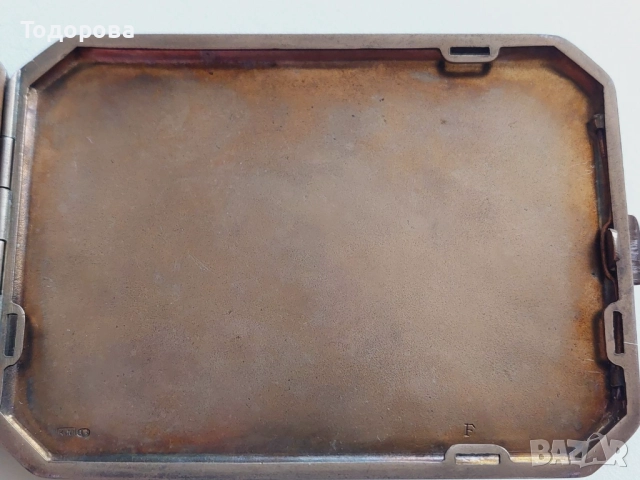 Изключително рядка сребърна табакера с емайл и с лика на фюрера, снимка 8 - Антикварни и старинни предмети - 51951100