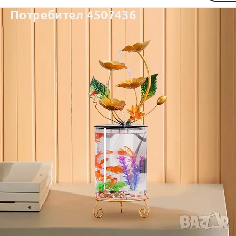 2025 Комплект USB захранван декоративен фонтан с аквариум , снимка 2 - Декорация за дома - 51264994