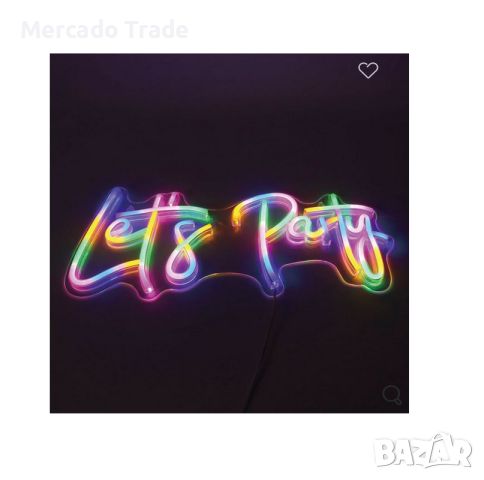 Светещ панел Mercado Trade, LED, Неонов "Let's Party", снимка 2 - Лед осветление - 46351915