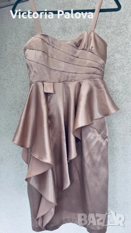 Парти ( коктейлна)рокля цвят пепел от рози  VILA Дания , снимка 3 - Рокли - 50476897