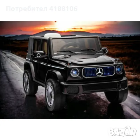 Акумулаторен джип Mercedes EQG Electric G-Class 12V с отварящи се врати меки гуми 4x4, снимка 2 - Детски велосипеди, триколки и коли - 48645705