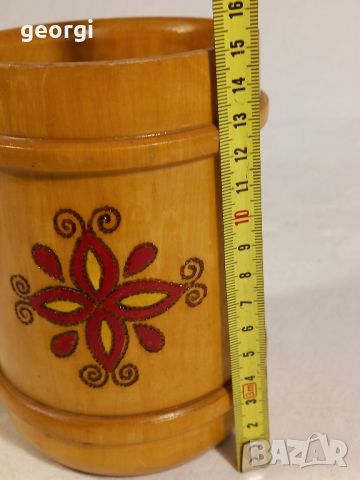 Руска дървена чаша халба, снимка 4 - Декорация за дома - 45241508