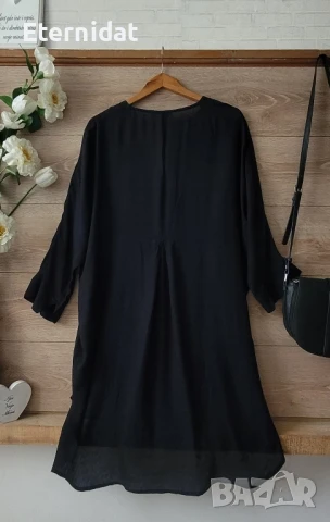 Черна лятна туника , снимка 2 - Туники - 51197159