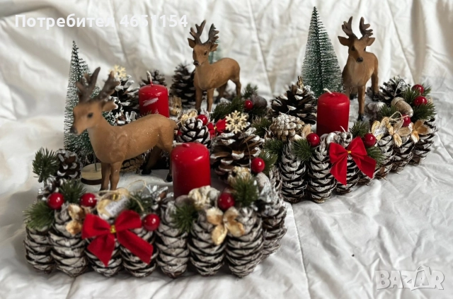 Коледен свещник "Зимна приказка ", снимка 4 - Декорация за дома - 52577709