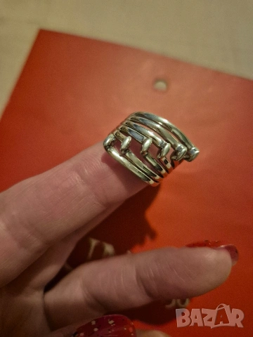 интересен сребърен пръстен, снимка 3 - Пръстени - 53128389