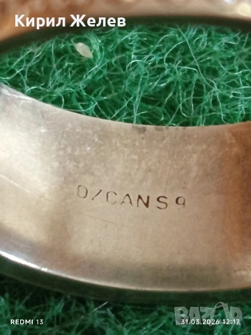 Сребърен пръстен тип халка орнаментиран гранулация ювелирна изработка 49580, снимка 5 - Пръстени - 54038108