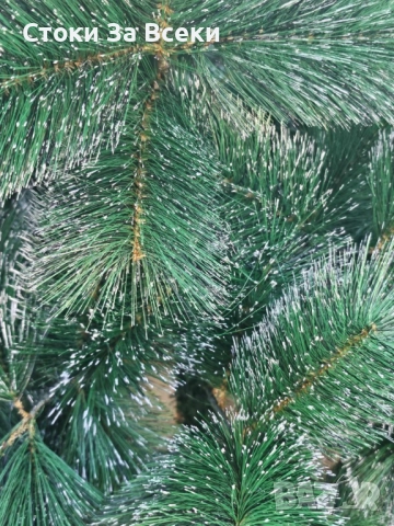 Заснежена коледна елха с бели връхчета и здрава стойка, снимка 4 - Декорация за дома - 52262327