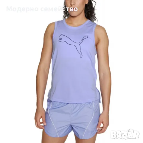 Дамски потник PUMA Favourite Cat Muscle Training Tank Elektro Purple, снимка 1 - Потници - 46855823