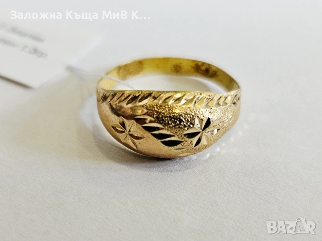 Златен пръстен 1.3гр 01141-26, снимка 2 - Пръстени - 54292124