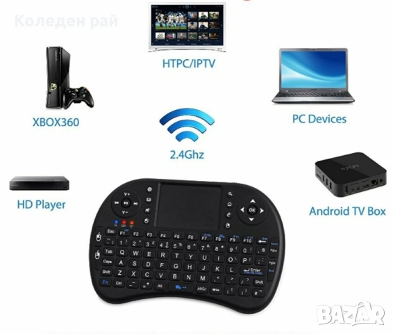 Мини безжична клавиатура с тъчпад i8 Смарт TV дистанционно