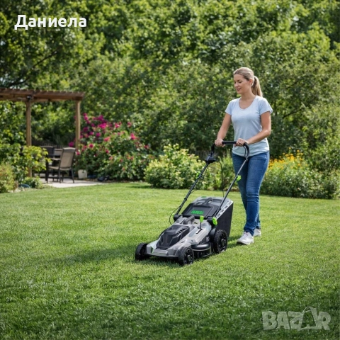 Мощна електрическа косачка за трева 2400W – 50 литра кош и 5 степени на косене, снимка 3 - Градинска техника - 53948462