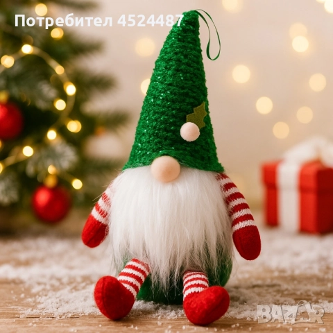 Коледна играчка джудже – Перфектна украса за елха и дом, снимка 2 - Декорация за дома - 52543752