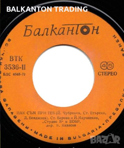 Елена / Пак съм при теб - БАЛКАНТОН - ВТК 3536, снимка 2 - Грамофонни плочи - 46218158