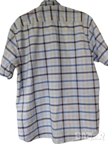 Мъжка карирана риза с къс ръкав Jean Paul, 100 памук, 74х59 см, L, снимка 2 - Ризи - 45675076
